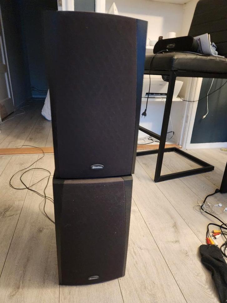 Boston Acoustics CR85 Speakers - Set, Audio, Tv en Foto, Luidsprekers, Gebruikt, Front, Rear of Stereo speakers, 60 tot 120 watt