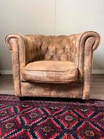 Leren fauteuils - Riviera Maison - Echt buffalo leer, Ophalen, Zo goed als nieuw, 50 tot 75 cm, Leer