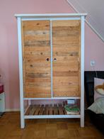 Massief houten kledingkast, Ophalen, Met hangruimte, 50 tot 100 cm, Zo goed als nieuw