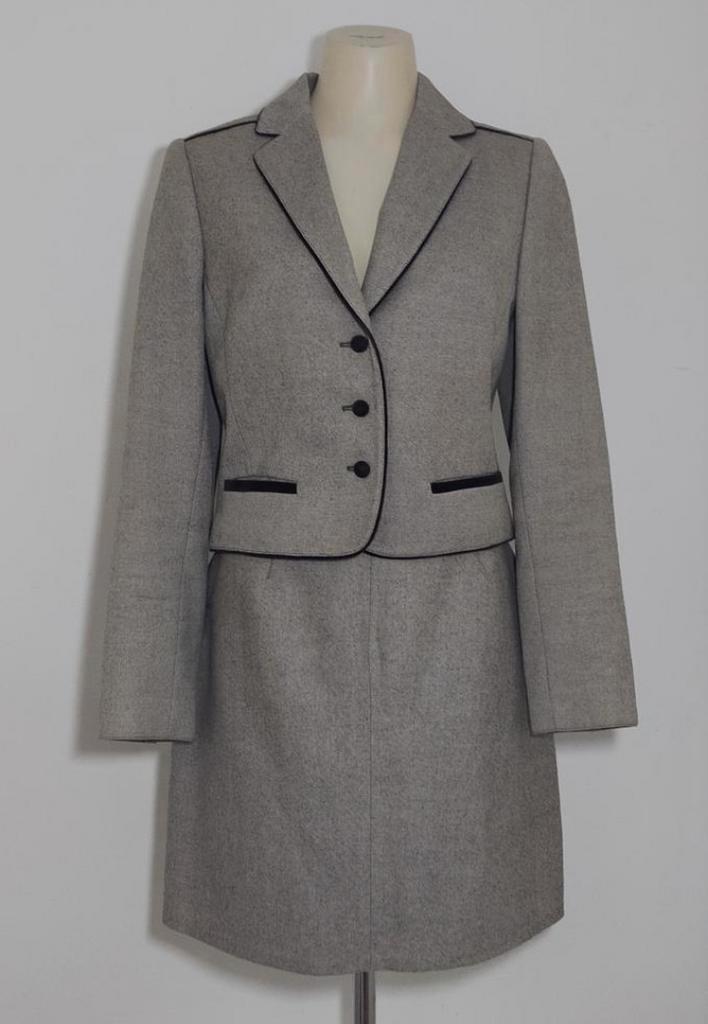 Bruin-beige gemêleerd mantelpakje van scheerwol van Teutloff, Kleding | Dames, Jasjes, Kostuums en Pakken, Zo goed als nieuw, Kostuum of Pak