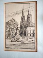 prent van H Corvers van de Heuvel van Tilburg, 1960 tot 1980, Ophalen of Verzenden, Zo goed als nieuw, Gebouw