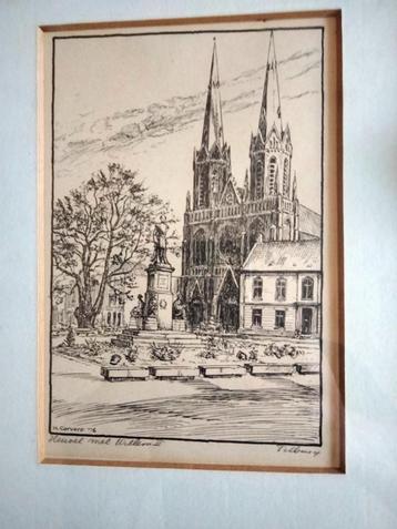 prent van H Corvers van de Heuvel van Tilburg  beschikbaar voor biedingen