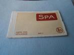 SPA, Ophalen of Verzenden, 1920 tot 1940, Ongelopen, België en Luxemburg