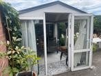 Glazen tuinhuisje/kas, Tuin en Terras, Tuinhuizen, Ophalen, Kunststof, 3 ramen of meer, 250 tot 500 cm