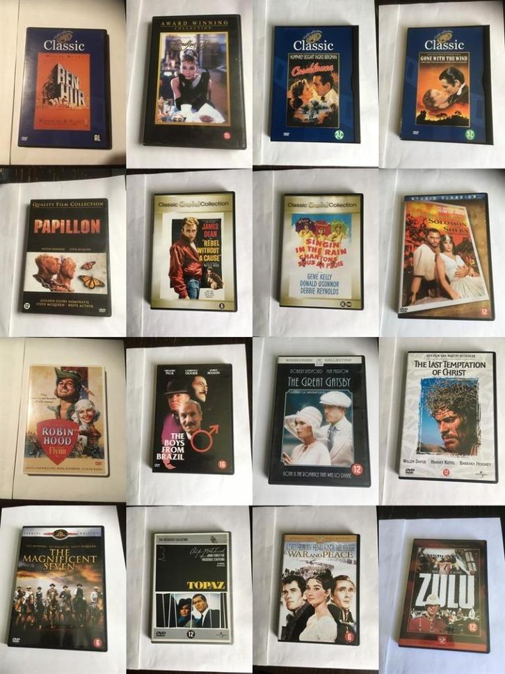 classic klassiekers dvd 16 stuks OOK PER STUK, Cd's en Dvd's, Dvd's | Klassiekers, Zo goed als nieuw, 1940 tot 1960, Alle leeftijden