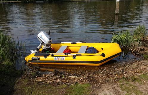 Aquaparx rubberboot met 5 pk motor en toebehoren, Watersport en Boten, Rubberboten, Gebruikt, Overige merken, Minder dan 70 pk