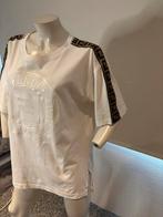 Fendi shirt met logo print maat it 46. Nl L, ., Wit, Ophalen of Verzenden, Korte mouw