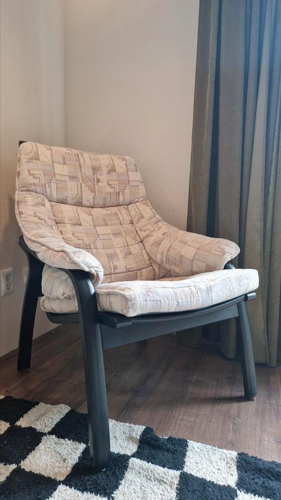 Vintage Fauteuil, Huis en Inrichting, Fauteuils, Gebruikt, Hout, 50 tot 75 cm, Minder dan 75 cm, Ophalen