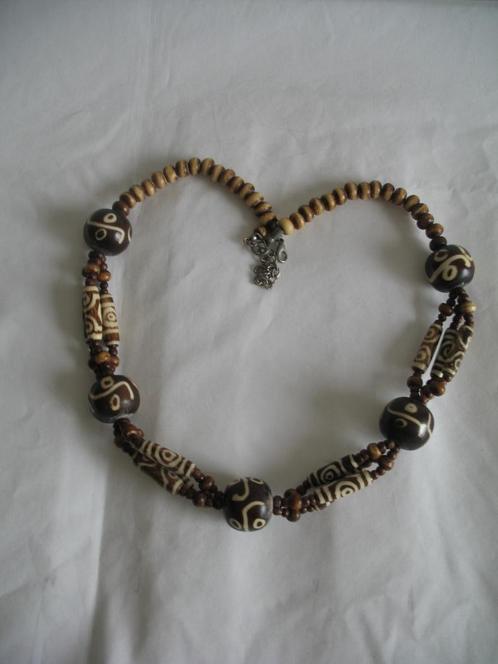 Tibetaanse DZI Kralen Ketting Vintage, Sieraden, Tassen en Uiterlijk, Antieke sieraden, Ketting, Overige materialen, Ophalen of Verzenden