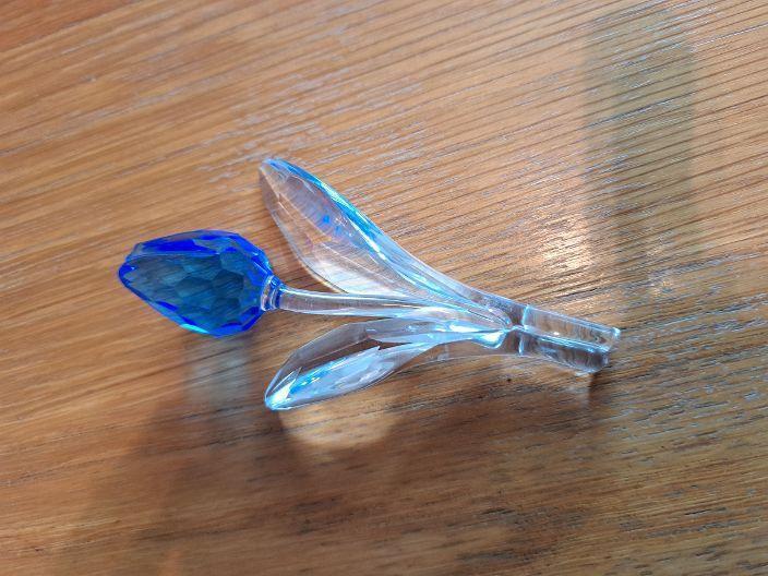 Swarovski kristalblauwe Tulpbloem, Verzamelen, Swarovski, Zo goed als nieuw, Huisaccessoire, Ophalen of Verzenden
