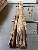 Oude massief eiken balk 22x16 cm 240 cm lang mooi doorleefd, Ophalen, Gebruikt, Eiken, 50 mm of meer