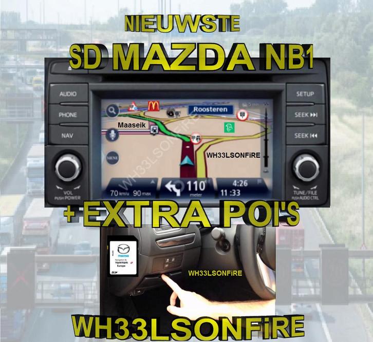 Mazda TomTom NB1 recentste versie '25 of (V11.55), Computers en Software, Navigatiesoftware, Nieuw, Update, Heel Europa, Ophalen of Verzenden