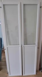 Ikea 2 paneeldeuren vitrinedeuren Oxberg Billy wit, Ophalen, Zo goed als nieuw, Minder dan 70 cm, 120 tot 170 cm