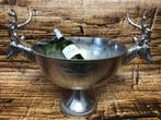 Champagne/wijn cooler met hertenkop., Ophalen of Verzenden