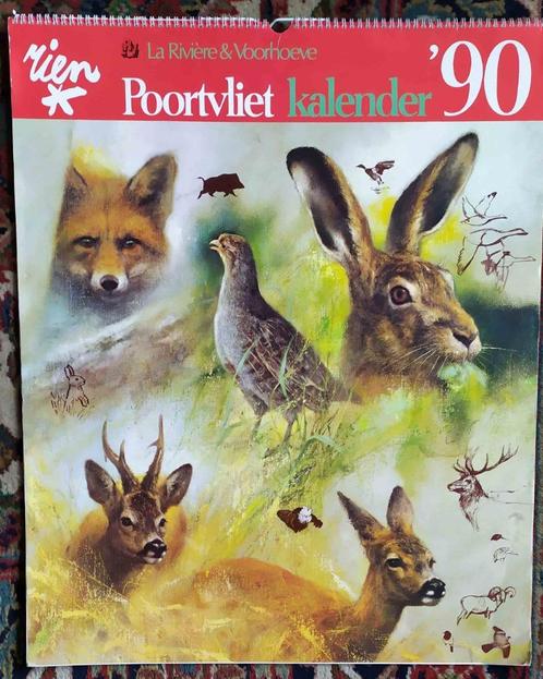 Poortvlietkalender 1990, Diversen, Kalenders, Gebruikt, Maandkalender, Ophalen of Verzenden