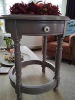 Jaren 60 tafeltje met lade (defect), Huis en Inrichting, Tafels | Bijzettafels, Minder dan 55 cm, Gebruikt, Jaren 60, Rond