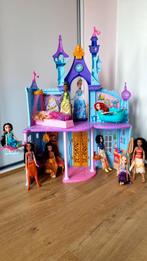 Disney Prinsessen kasteel en poppen, Poppenhuis, Ophalen of Verzenden, Zo goed als nieuw