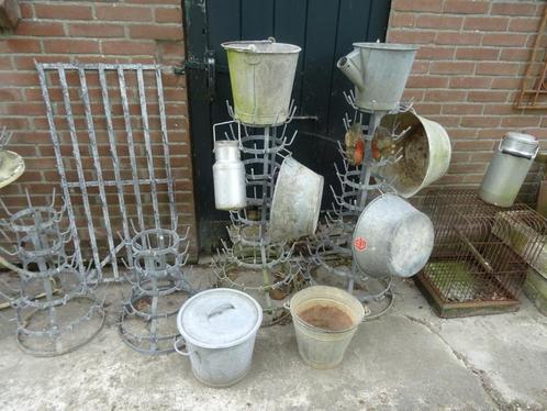 allerlei Franse zinken emmers teiltjes waterkannen etc., Antiek en Kunst, Antiek | Woonaccessoires, Ophalen