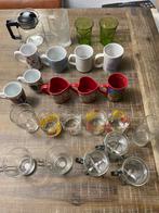 24 Drinkbekers mokken theeglazen koffiekan longdrink, Ophalen of Verzenden, Zo goed als nieuw