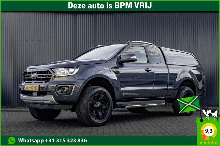Ford Ranger BiTurbo EcoBlue Wildtrak Supercab 4x4 | Automaat, Auto's, Ford, Bedrijf, Te koop, Ranger, 4x4, ABS, Achteruitrijcamera
