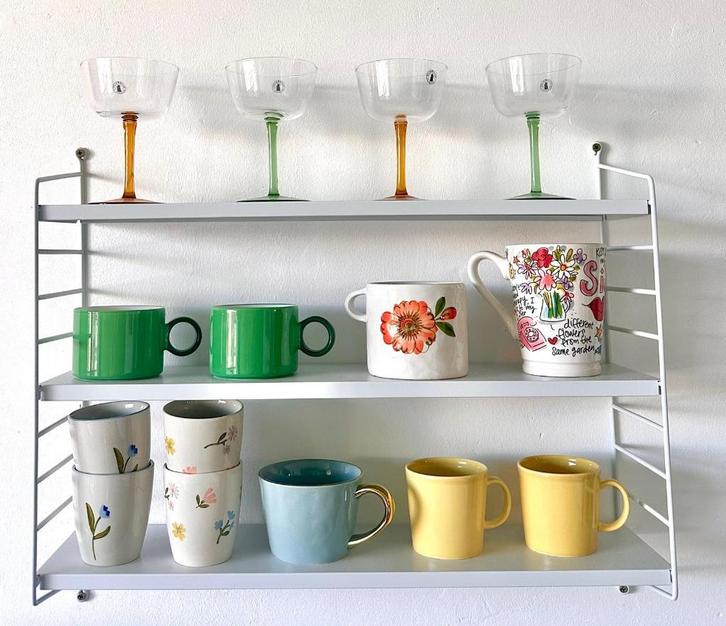 [en.casa] Wandrek Strängnäs 3 planken 50x60x15 cm wit, Huis en Inrichting, Woonaccessoires | Wandplanken en Boekenplanken, Nieuw