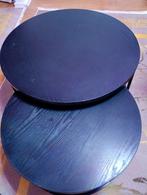 Zwarte Nesttafels - Set van 2 bieden, Minder dan 50 cm, Gebruikt, Overige materialen, Rond