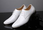 Witte lak heren schoenen mannen glimmende leren luxe oxford, Nieuw, Wit, Verzenden