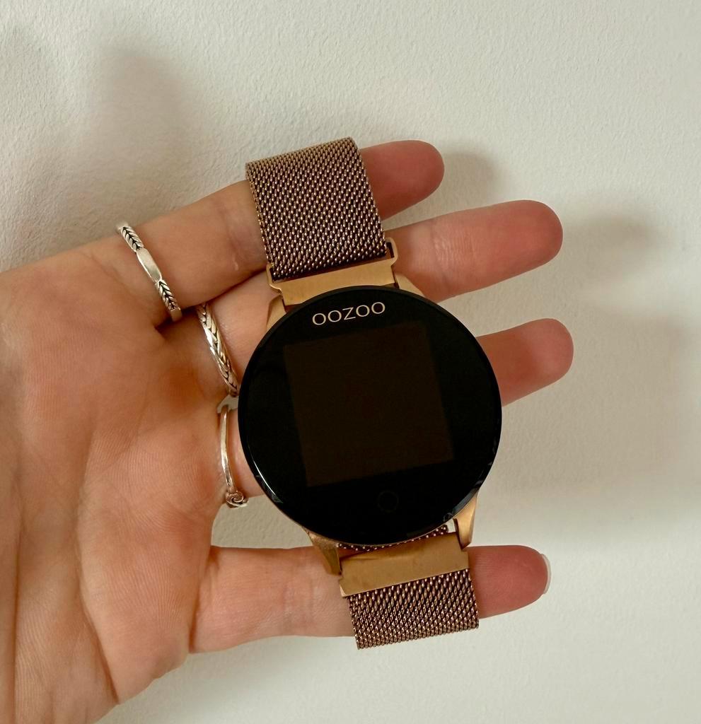 Smartwatch Dames Oozoo Smartwatch Bandjes Oozoo-zilver-metal-strap
