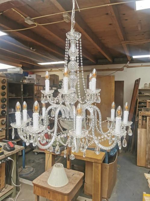 Mooie kroonluchter, Huis en Inrichting, Lampen | Kroonluchters, Gebruikt, Glas, Ophalen