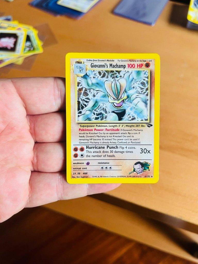 Giovanni's Machamp 6/132 Holo Gym Challenge Pokemon, Hobby en Vrije tijd, Verzenden, Zo goed als nieuw, Losse kaart, Foil