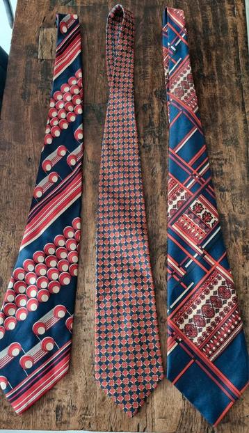 3 vintage zijden stropdassen jr 60 / 70
 beschikbaar voor biedingen