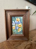 Vintage schilderij stilleven in houten omlijsting, Antiek en Kunst, Kunst | Schilderijen | Klassiek, Ophalen of Verzenden