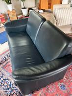 Lederen bank, 2-zitter, donkerblauw, merk Fleetwood, Huis en Inrichting, Banken | Sofa's en Chaises Longues, Ophalen, 150 tot 200 cm