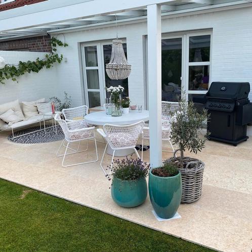 KALKSTEEN TEGELS superhard zwembadtegels buitentegels!, Tuin en Terras, Tegels en Klinkers, Nieuw, Natuursteen, 10 m² of meer