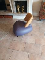 Leolux Pallone Fauteuil (Aubergine/Okergeel), Ophalen, Zo goed als nieuw, 75 tot 100 cm, 50 tot 75 cm
