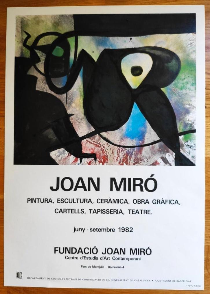 Joan Miró - Expo Litho 1982 - Drukgesign., Antiek en Kunst, Kunst | Litho's en Zeefdrukken, Ophalen of Verzenden