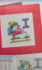 Sneeuwpop alfabet + 0 t/m 9 borduurpatroon, Ophalen, Nieuw, Handborduren, Patroon