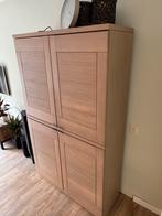 Moderne Massief eiken Kast met Greywash Look, Ophalen, Gebruikt, 200 cm of meer, Eikenhout