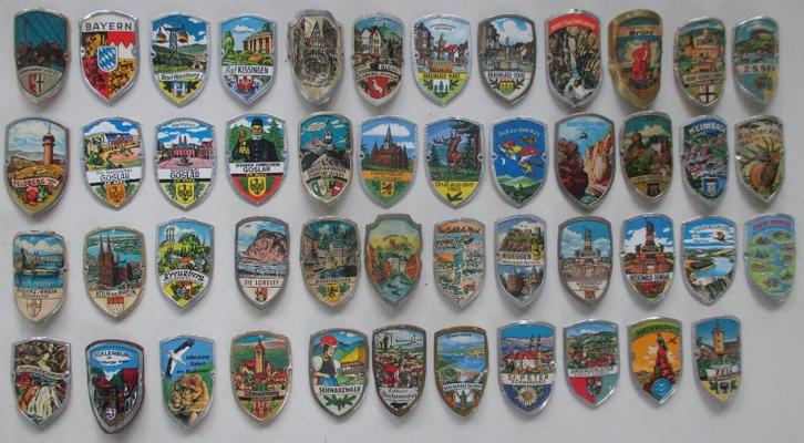Duitse Wandelstokplaatjes (Stocknägel) Duitsland om aan een, Sport en Fitness, Bergsport en Wandelen, Gebruikt, Wandelstok, Ophalen of Verzenden