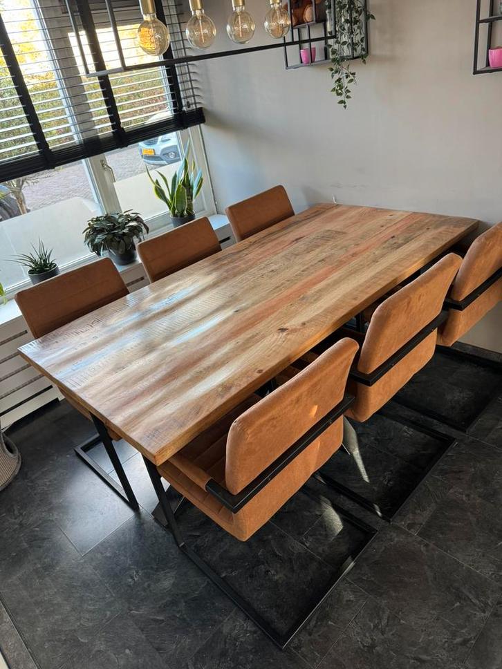 Eetkamertafel Mangohout 180x90, Huis en Inrichting, Tafels | Eettafels, Zo goed als nieuw, 50 tot 100 cm, 150 tot 200 cm, Vijf personen of meer