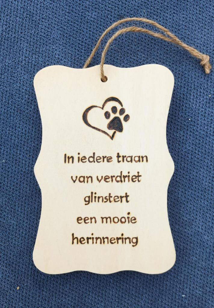 (huisdier) overig aandenken Pyrografie Creamar afscheid, Dieren en Toebehoren, Overige Dieren-accessoires, Nieuw, Ophalen of Verzenden