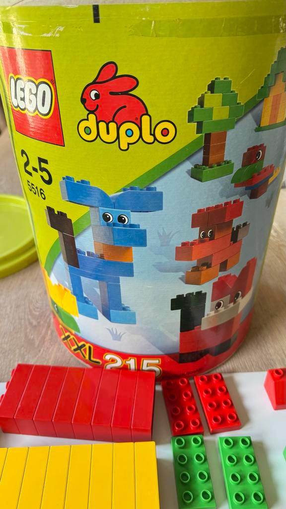 Duplo 5516 - 215 stuks (3 missend, 1 stukje af), Kinderen en Baby's, Speelgoed | Duplo en Lego, Gebruikt, Duplo, Losse stenen