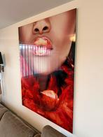 Grote plexiglas kunstprint - vrouw veren, Ophalen