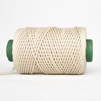 ACTIE 5 mm 3-ply macrame touw natural Ecru 1 kilo katoen, Nieuw, Ophalen of Verzenden