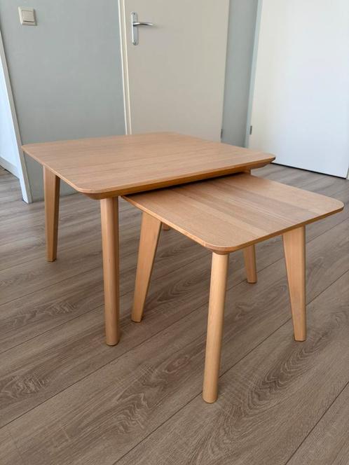 Ikea lisabo tafeltjes., Huis en Inrichting, Tafels | Bijzettafels, Zo goed als nieuw, Vierkant, 45 tot 60 cm, Minder dan 55 cm