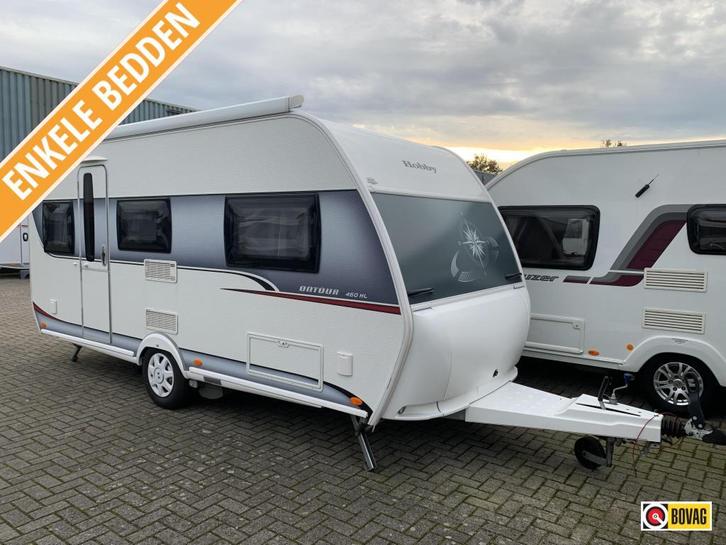 Hobby On Tour 460 HL Mover/Luifel/Fietsdrager, Caravans en Kamperen, Caravans, Bedrijf, tot en met 4, 1000 - 1250 kg, Standaardzit