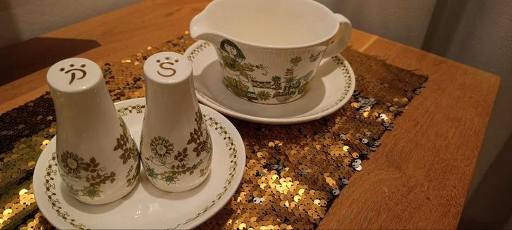 Figgjo Flint Turi design, peper zout, sauskom en schotels, Antiek en Kunst, Antiek | Servies los, Ophalen of Verzenden