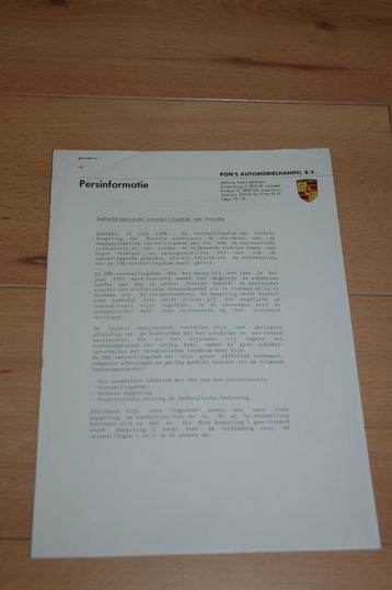Porsche - Dubbelkoppelende versnellingsbak beschikbaar voor biedingen