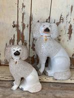 Grote antieke Engelse Staffordshire/hoeren honden, Ophalen of Verzenden