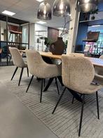 6x boucle stoel - beige eetkamerstoel boucle - beige stoelen, Ophalen, Overige kleuren, Nieuw, Stof